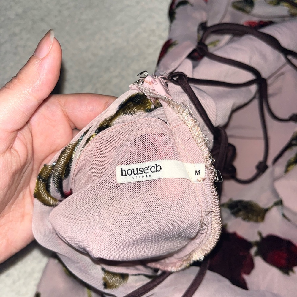 House of CB Serena Floral Velvet Burnout Maxi Dress - Picture 8 of 8